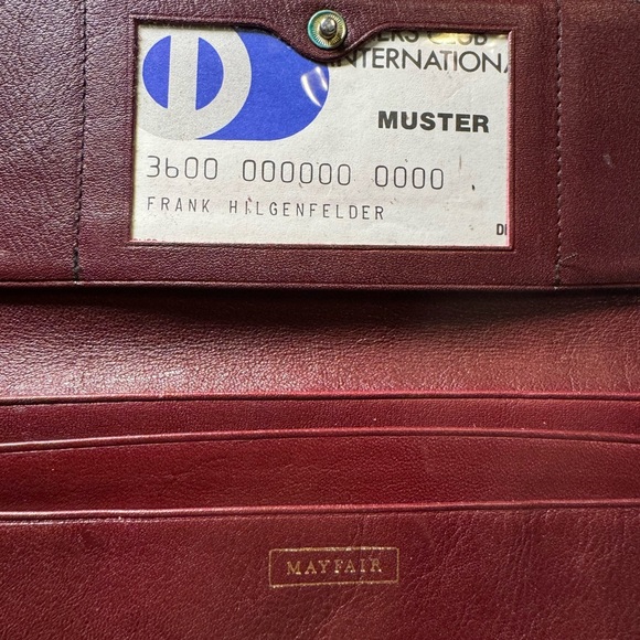 Vintage German Mayfair Supple Brown Leather Women’s Wallet Coin Purse Rare - Picture 5 of 11